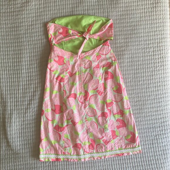 Lilly Pulitzer White Label Sabrina Strapless Tie Back Dress, size 8 - Picture 2 of 8